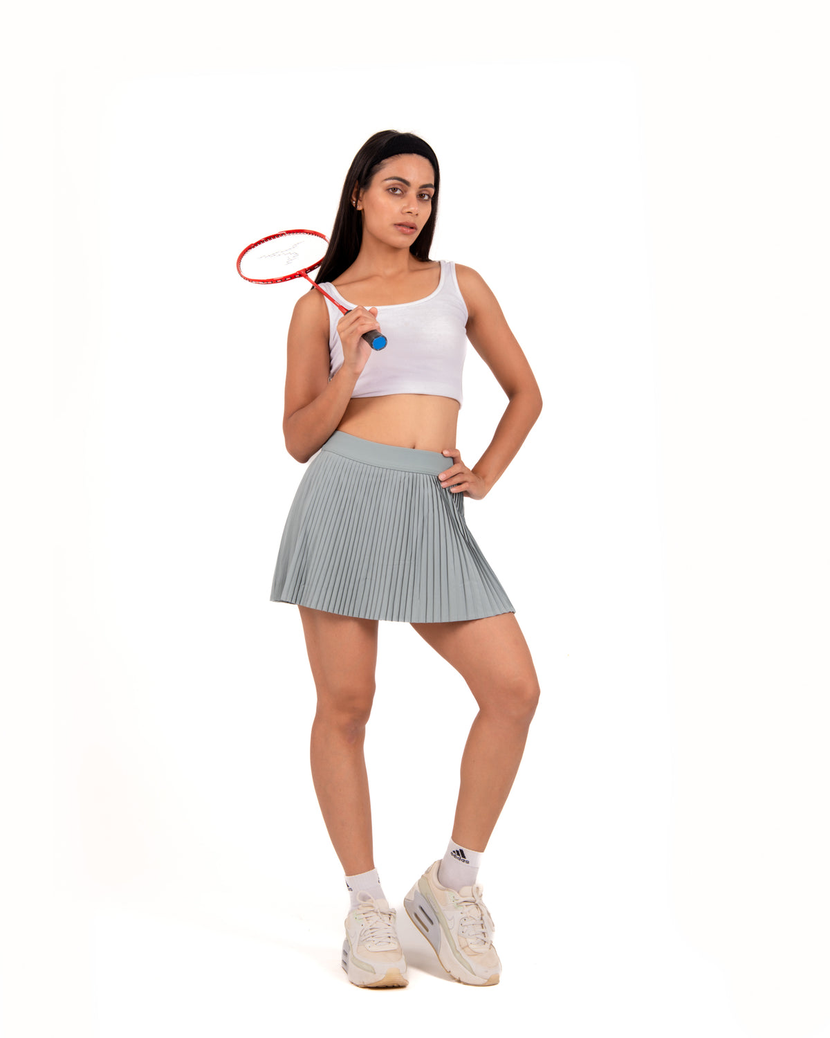 Eucalyptus Green FORMA Micro Pleated Skirt