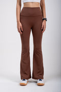 Cinnamon Brown SWAY High-Rise Flared Leggings