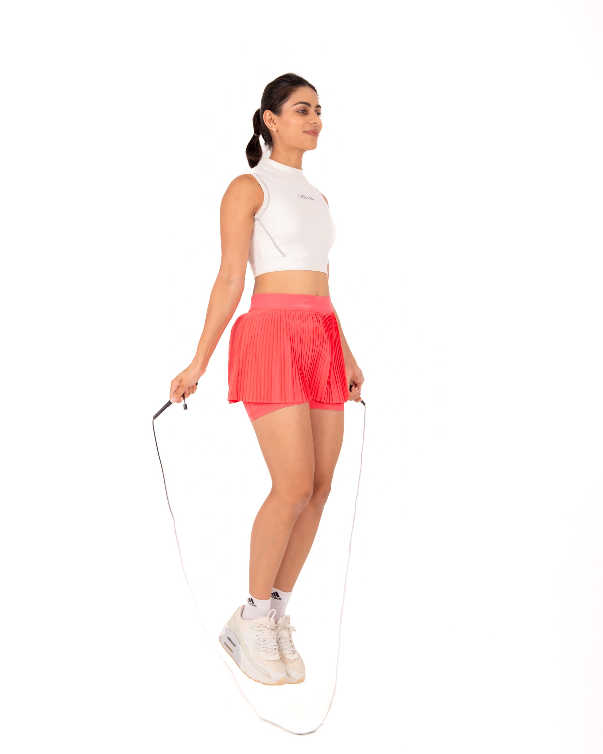 Raspberry FORMA Micro Pleated Skirt